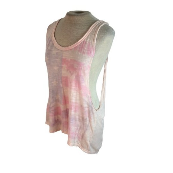Mary Jane Tops - Mary Jane Open Back American Flag Tank Top Pink XL